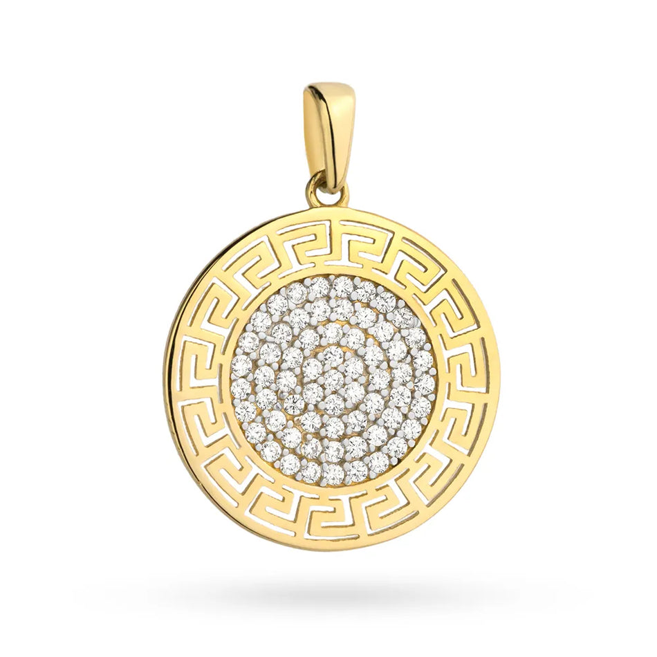 Gold Pendant with Zirconia