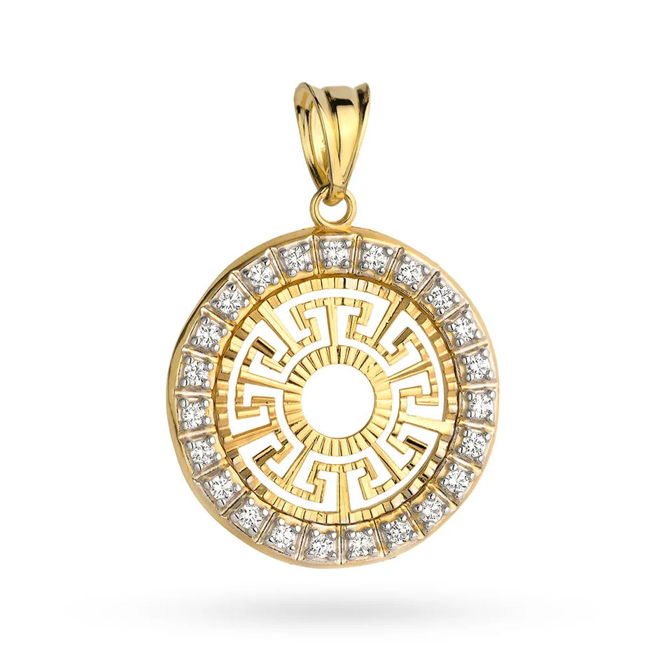 Gold Pendant with Zirconia