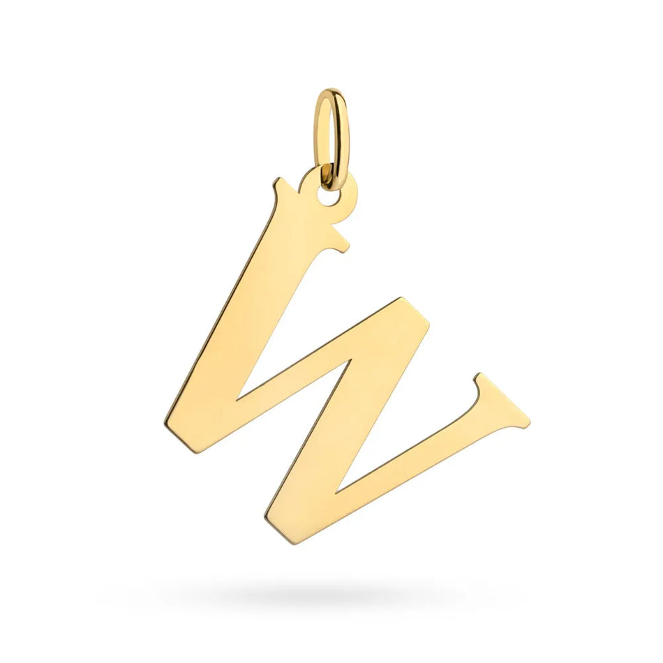 Gold Pendant Letter W