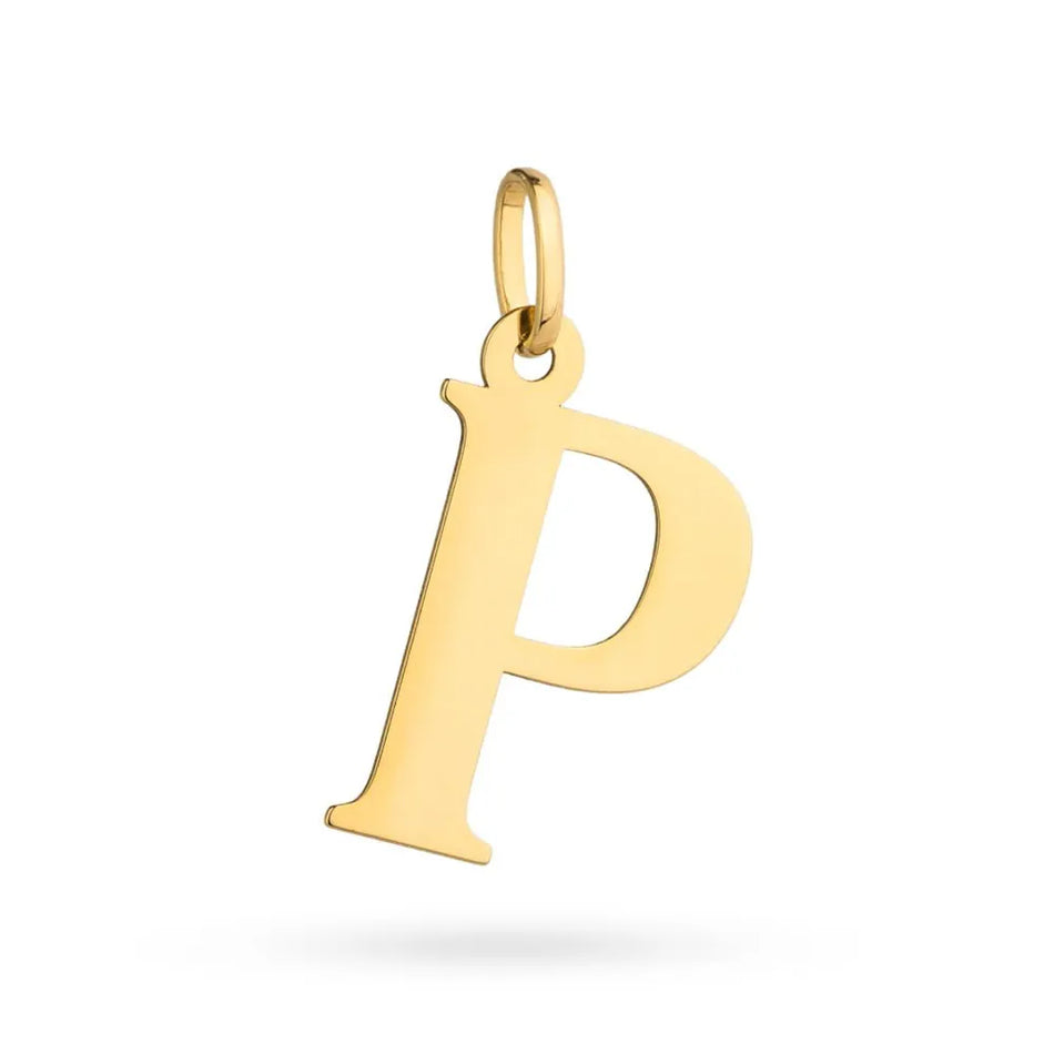 Gold Pendant Letter P