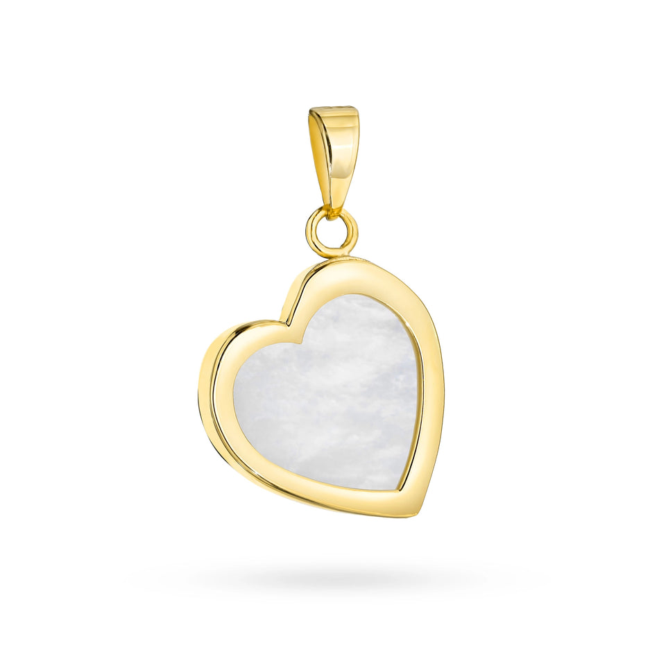 Gold Anhänger Herz Perlmutt