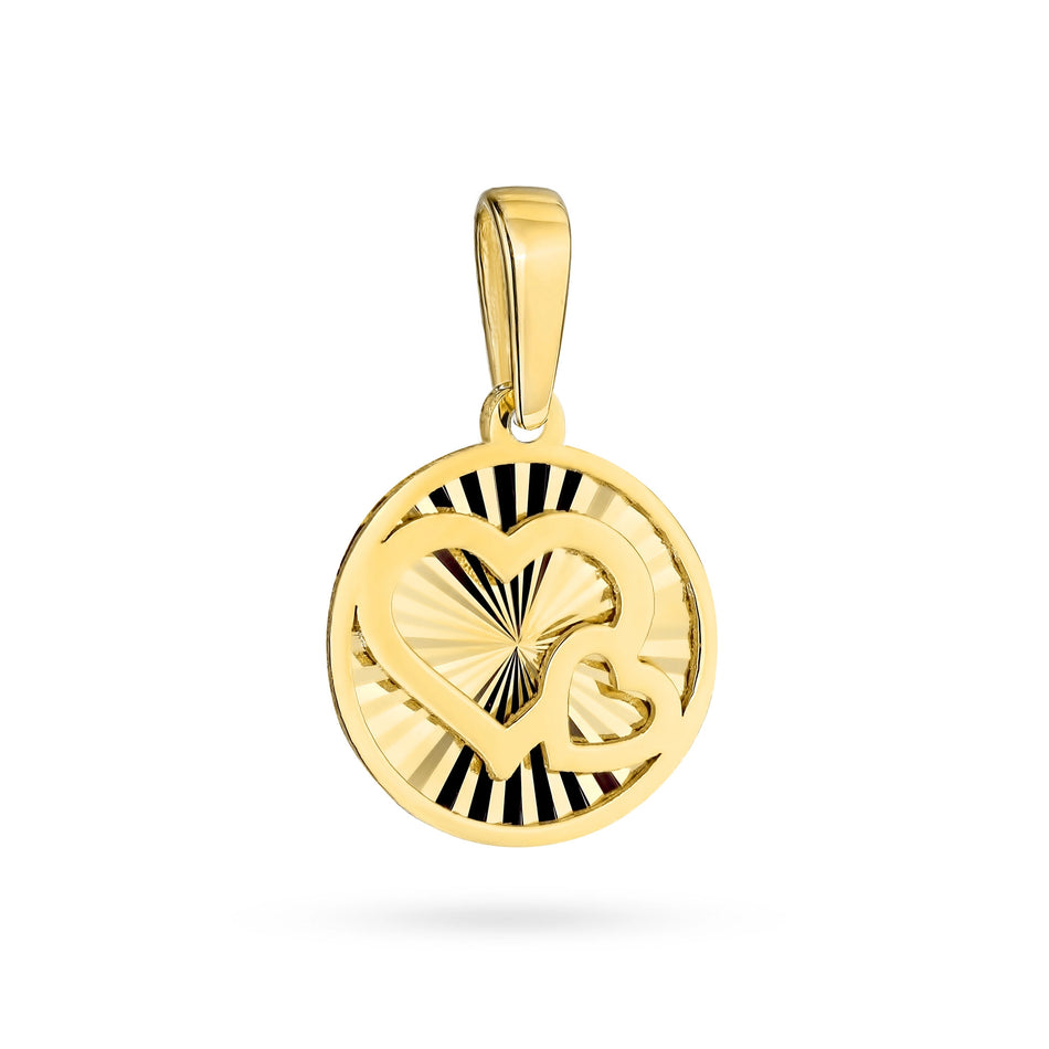 Gold Anhänger Zwei Herz