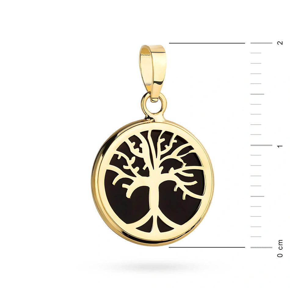 Gold Anhänger Baum des Glücks