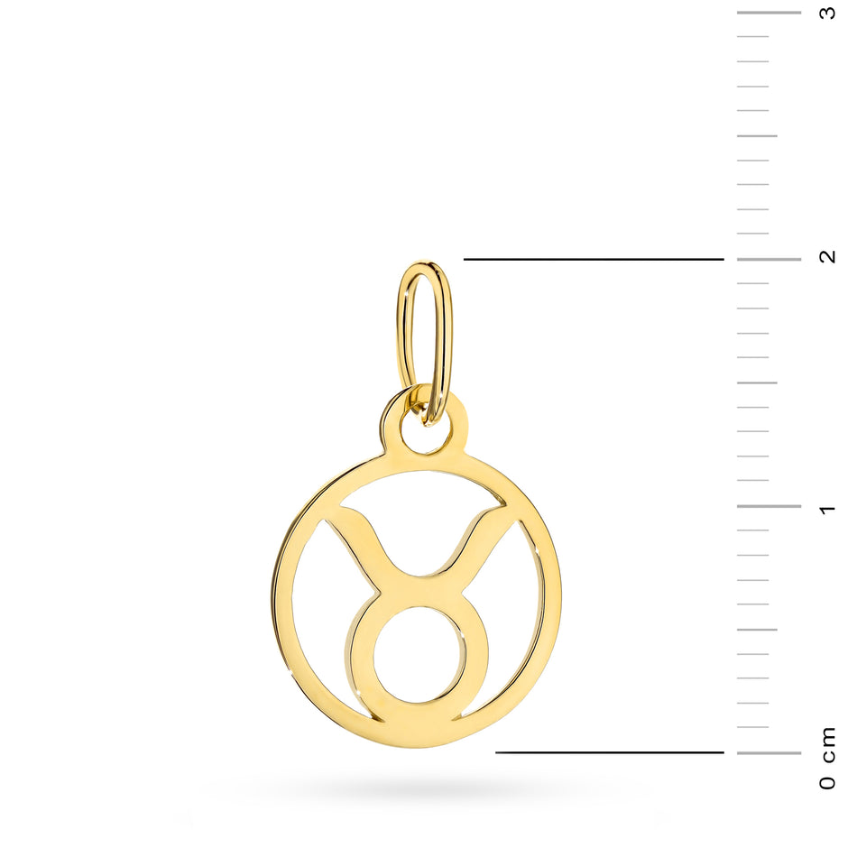 Gold Pendant Zodiac Sign Taurus
