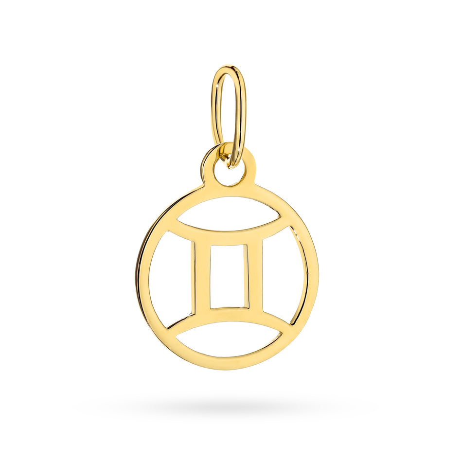 Gold Pendant Zodiac Sign Gemini