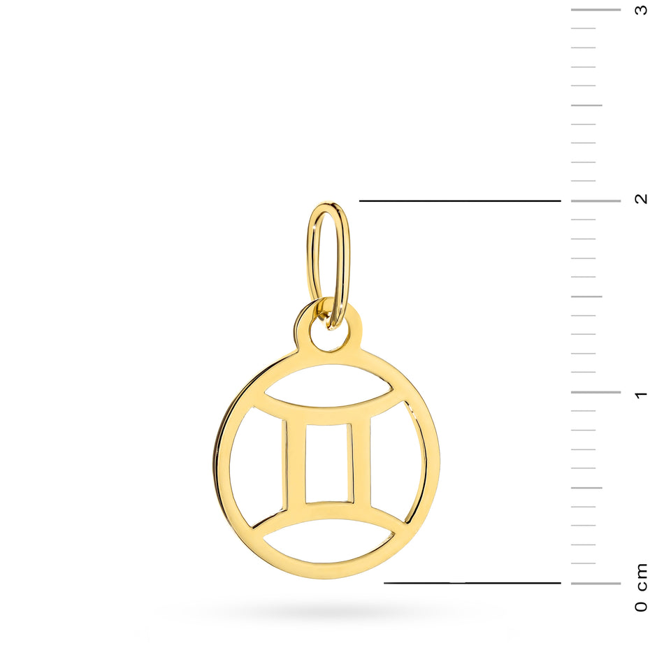 Gold Pendant Zodiac Sign Gemini