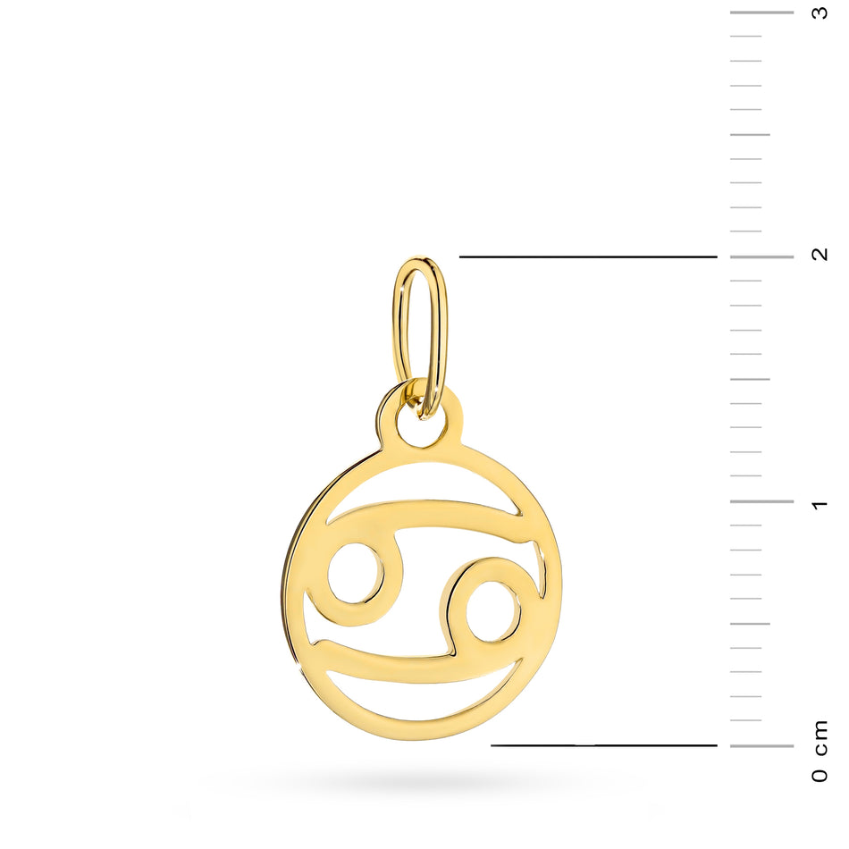 Gold Pendant Zodiac Sign Cancer