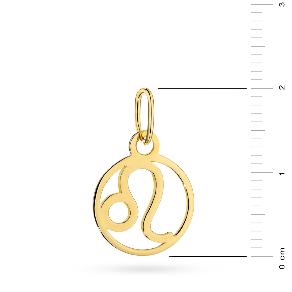 Gold Pendant Zodiac Sign Leo