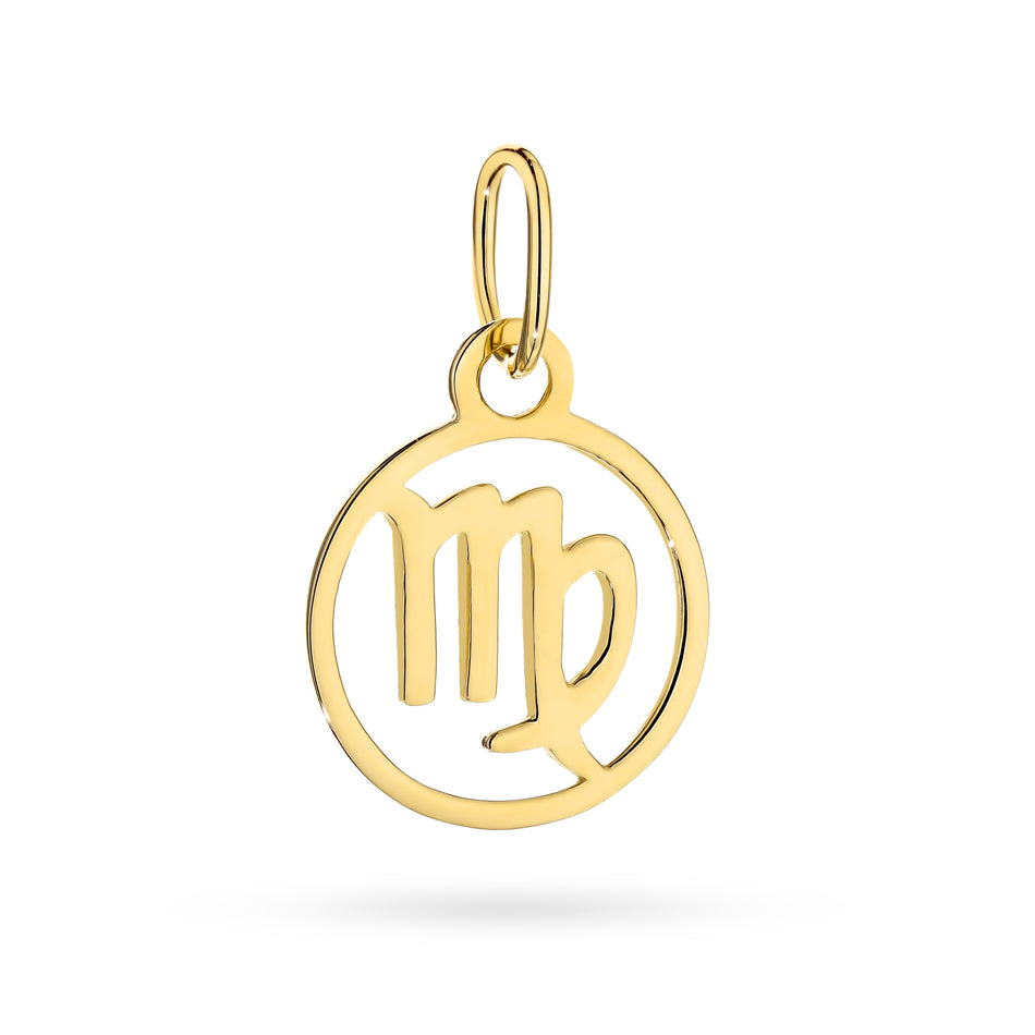 Gold Pendant Zodiac Sign Virgo
