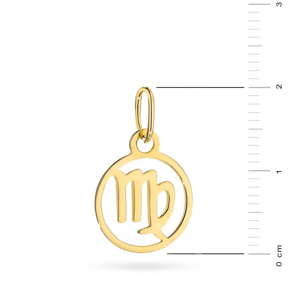 Gold Pendant Zodiac Sign Virgo