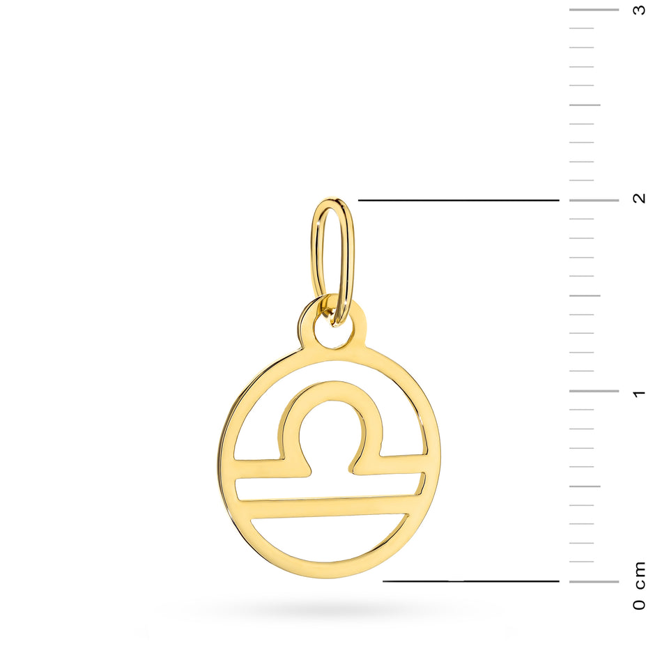 Gold Pendant Zodiac Sign Libra