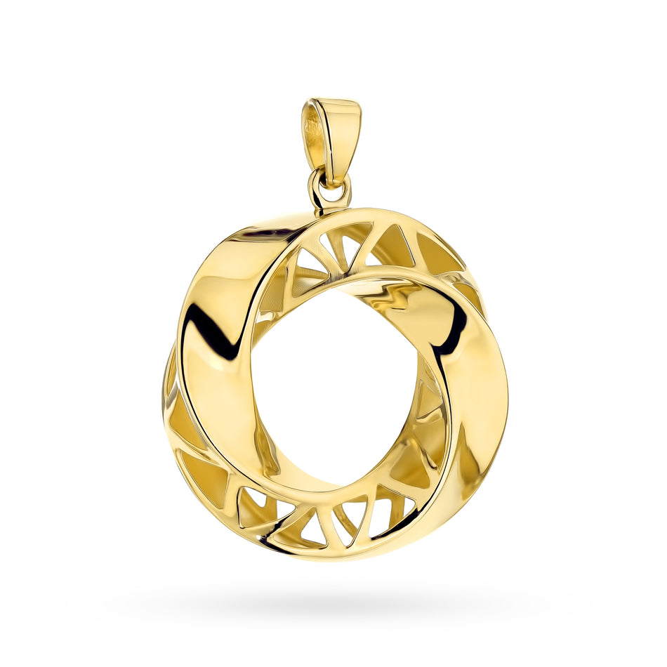 Gold Pendant Twisted Openwork Rings
