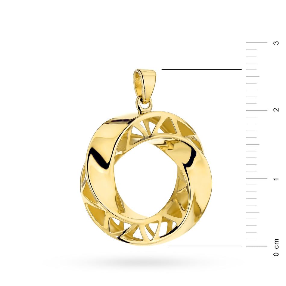 Gold Pendant Twisted Openwork Rings