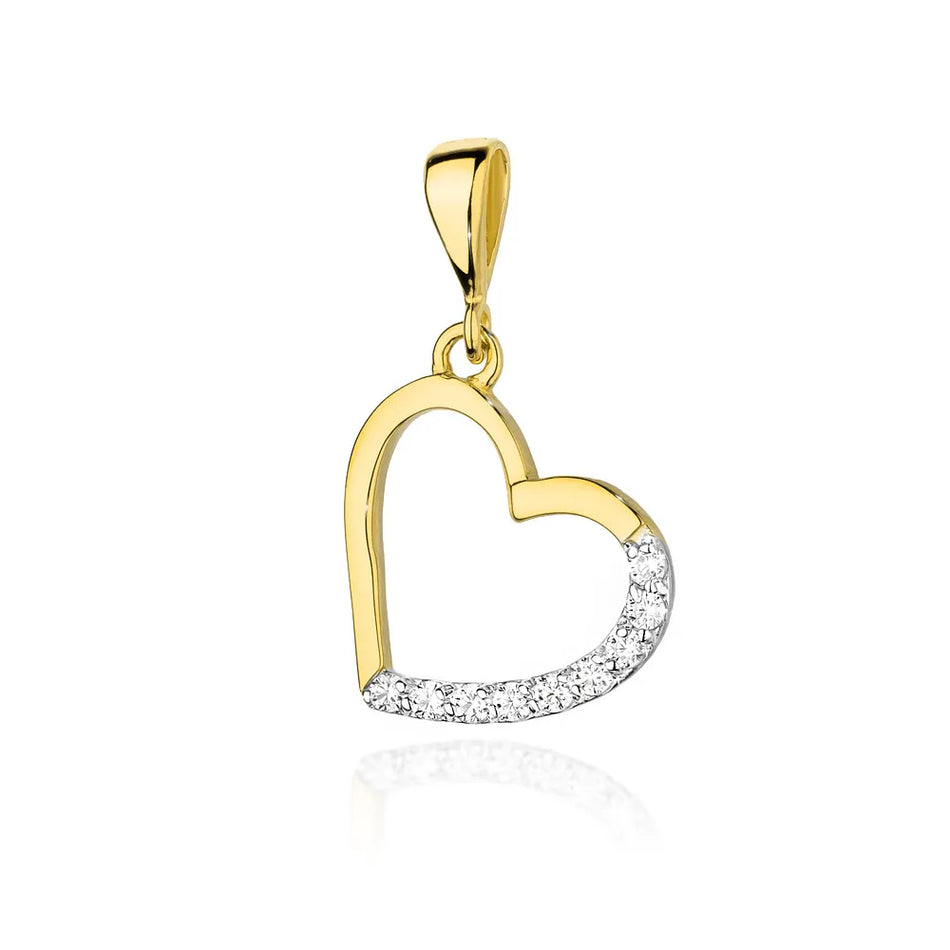Gold Pendant with 0.131ct Diamonds