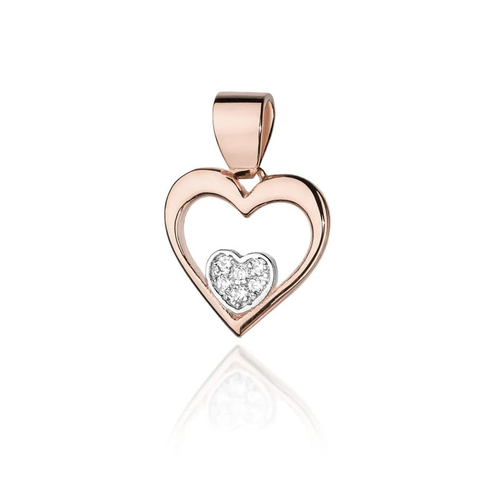 Gold Pendant with 0.052ct Diamonds