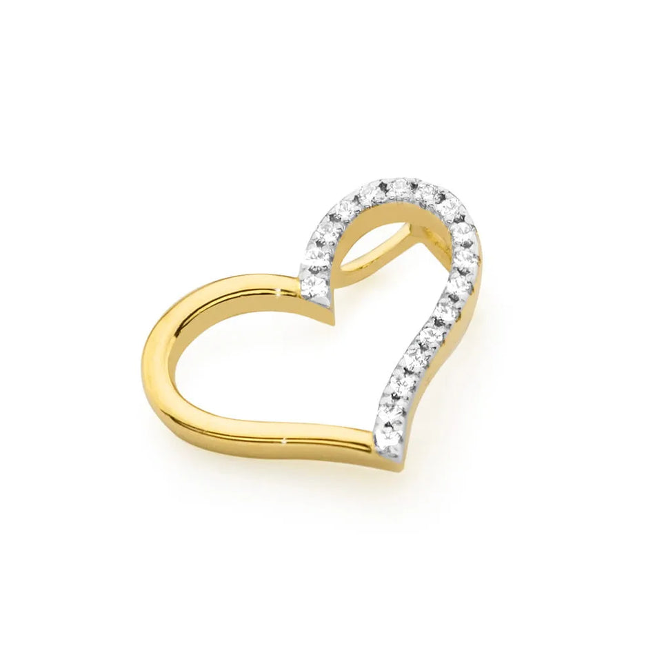 Gold Anhänger mit 0,085 ct Diamanten