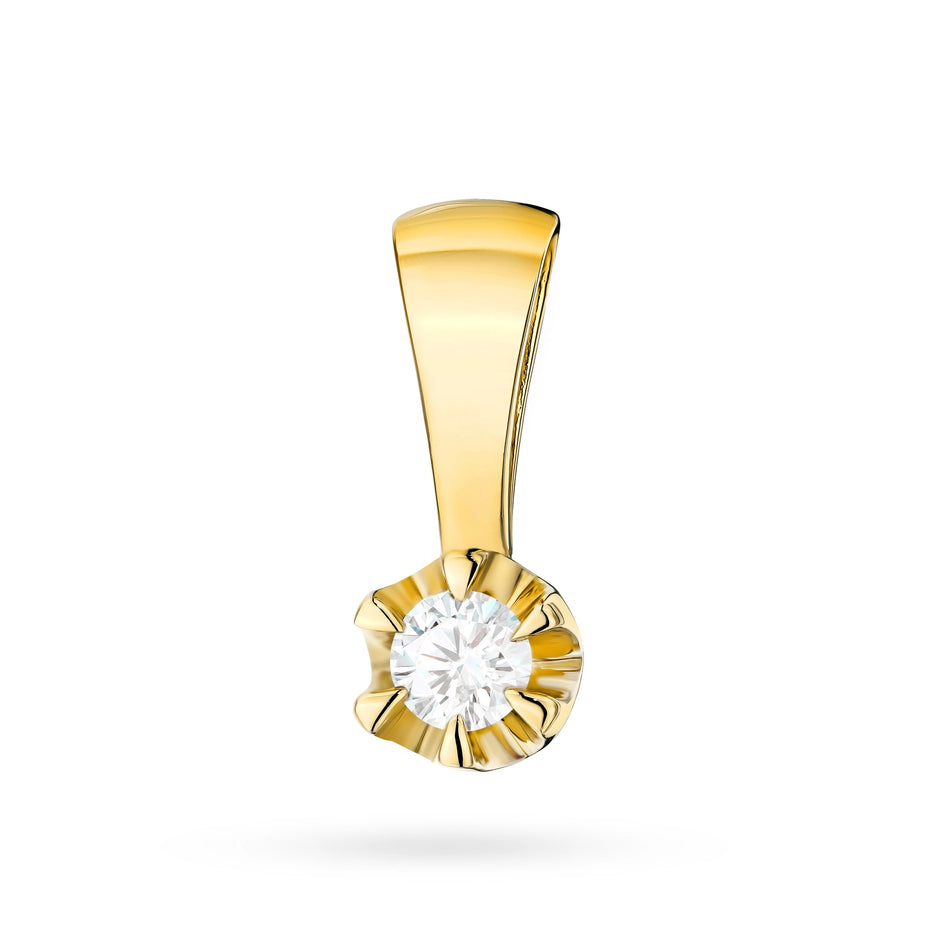 Gold Pendant with 0.10ct Lab-diamond