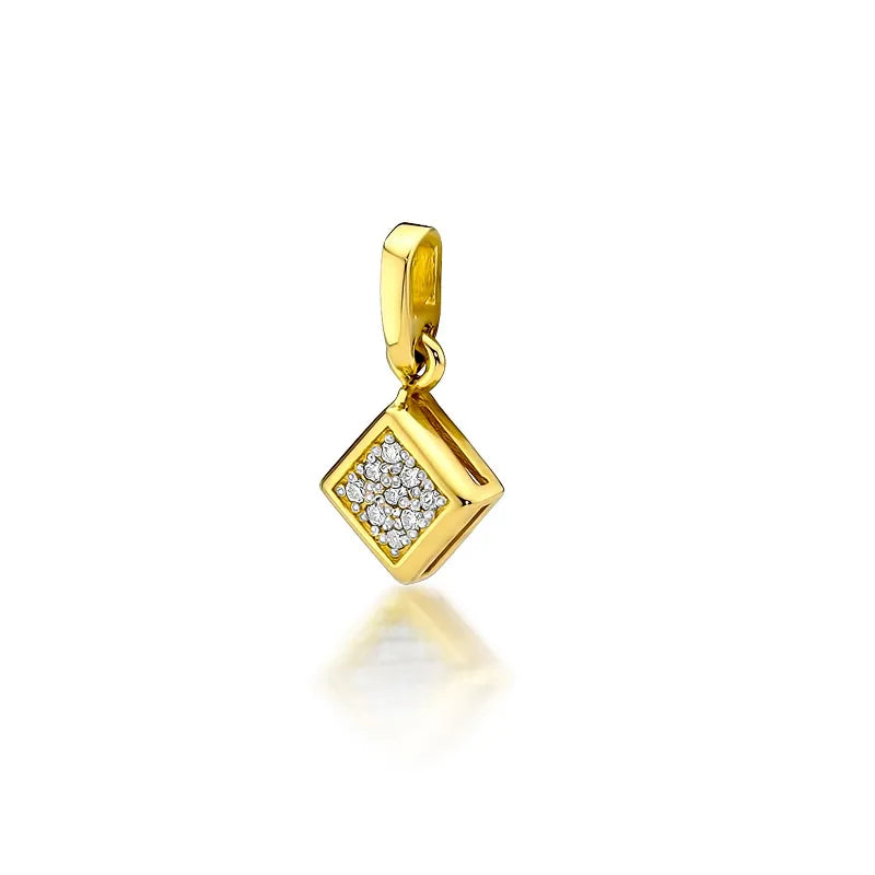 Gold Anhänger mit 0,045 ct Diamanten