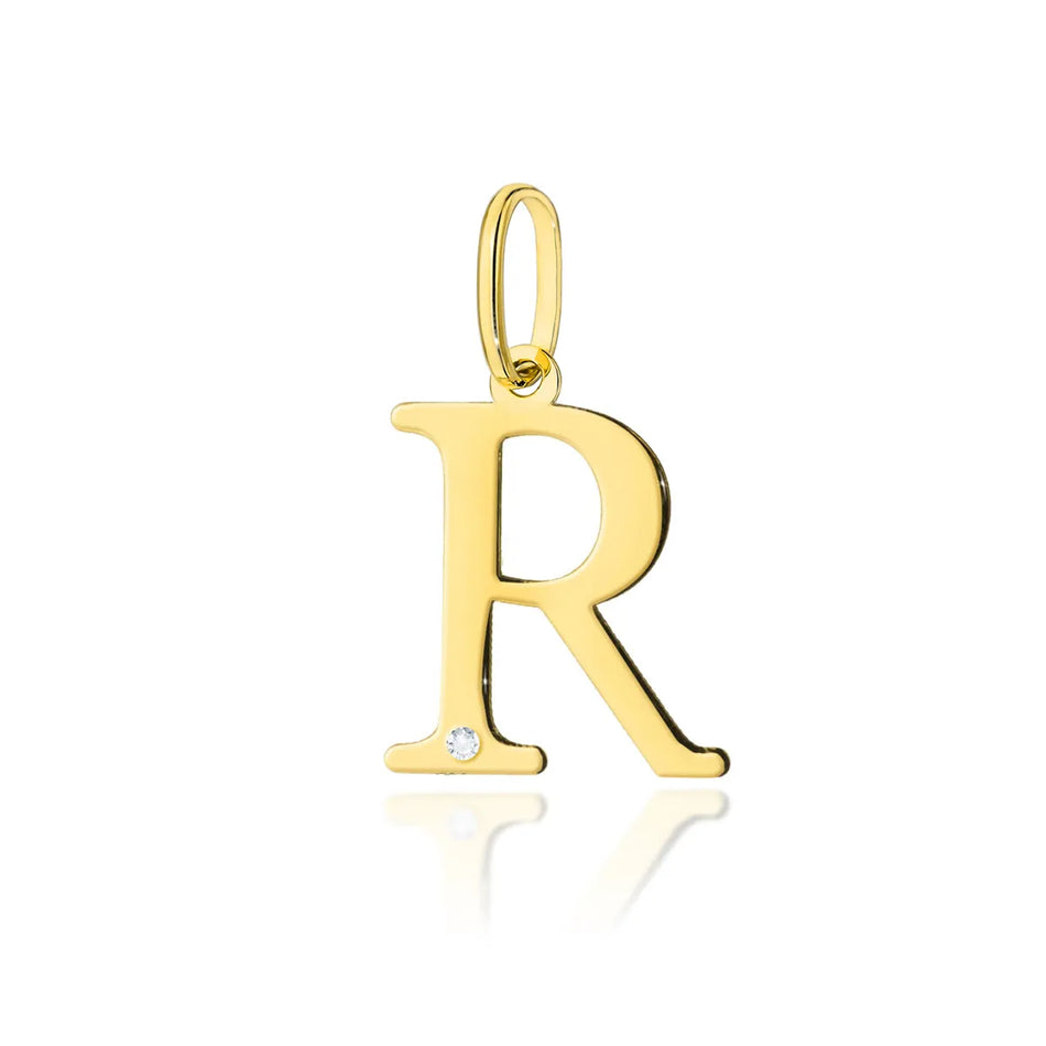Gold Anhänger mit 0,005ct Diamant Brief R