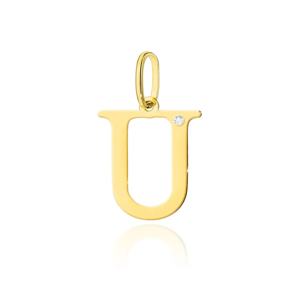 Gold Anhänger mit 0,005ct Diamant Brief U