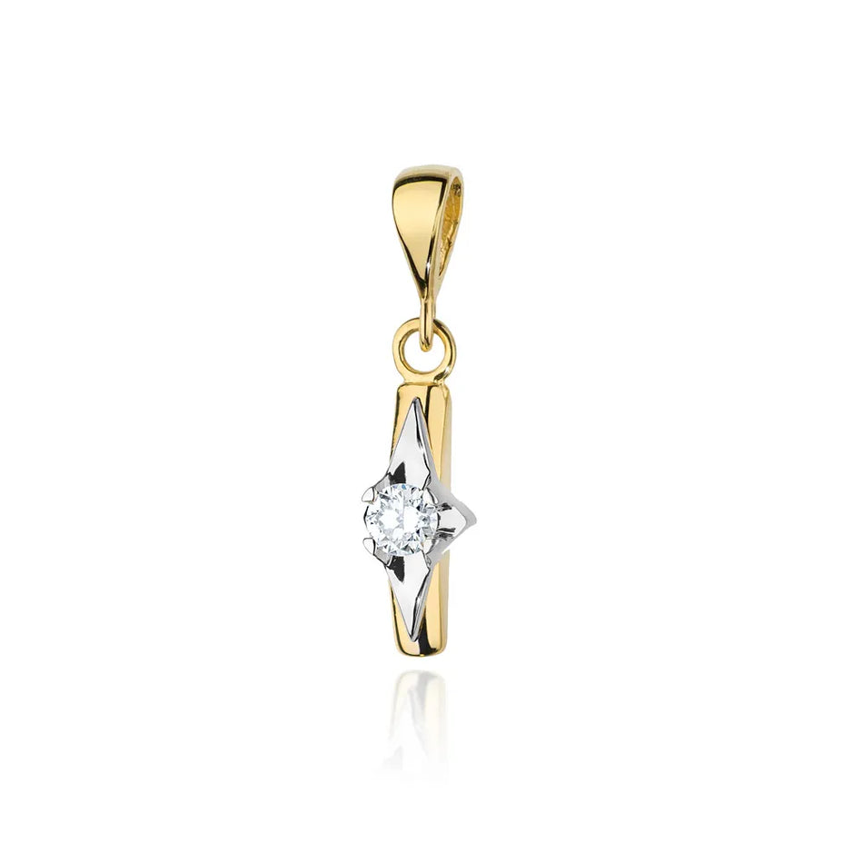 Gold Anhänger mit 0,08 ct Diamant