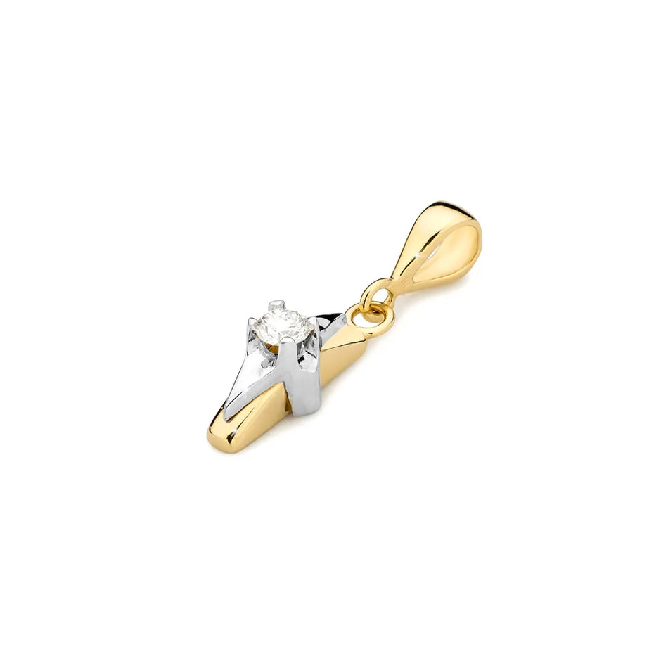 Gold Anhänger mit 0,08 ct Diamant