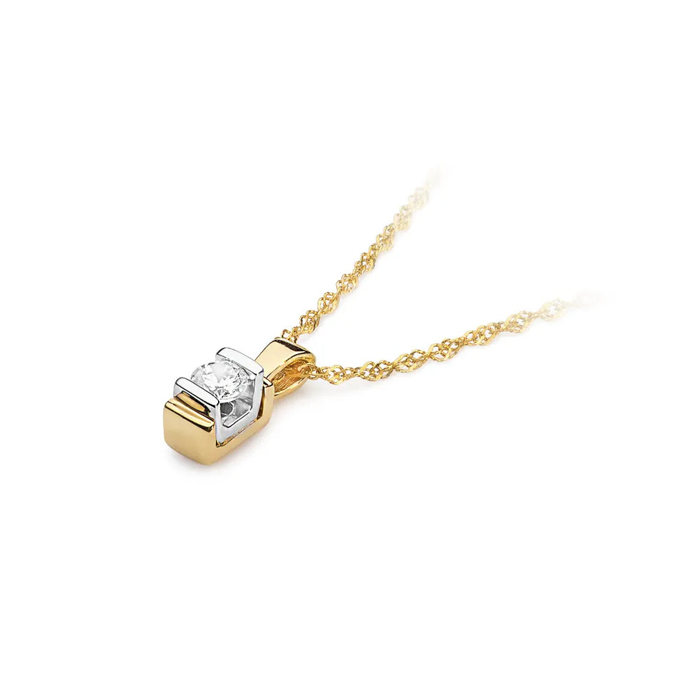Gold Pendant with 0.10ct Diamond