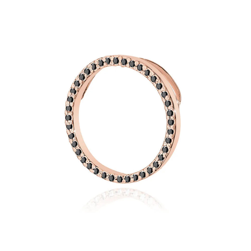 Gold Anhänger mit schwarzen Diamanten