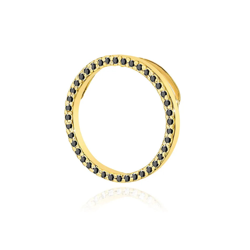 Gold Anhänger mit 0,20 ct schwarzen Diamanten