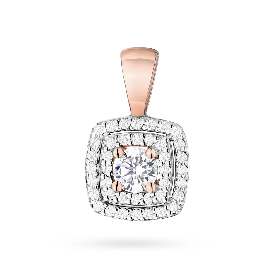 Gold Anhänger mit 0,30 ct und 0,20 ct Diamanten