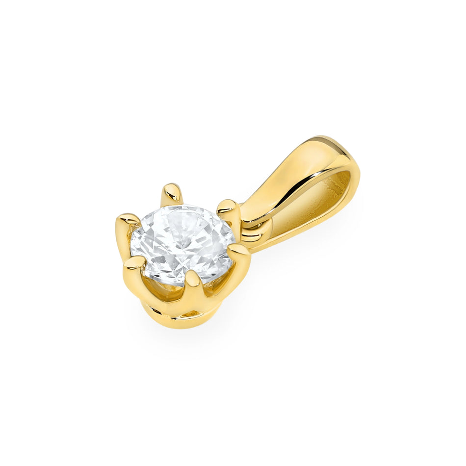 Gold Anhänger mit 0,70 ct Diamant