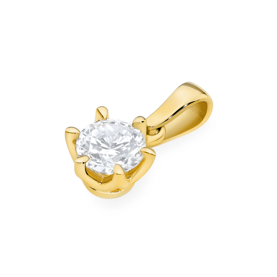 Gold Anhänger mit 1.00ct Diamant