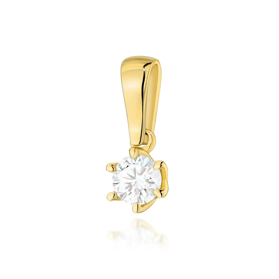 Gold Pendant with 0.30ct Lab-diamond