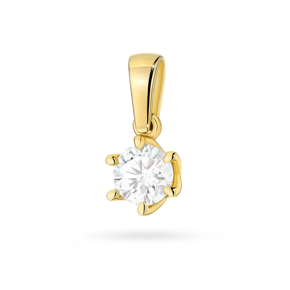 Gold Pendant with 0.50ct Lab-diamond