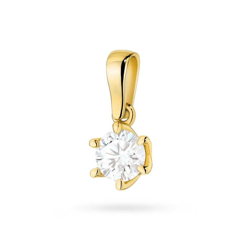 Gold Pendant with 0.70ct Lab-diamond