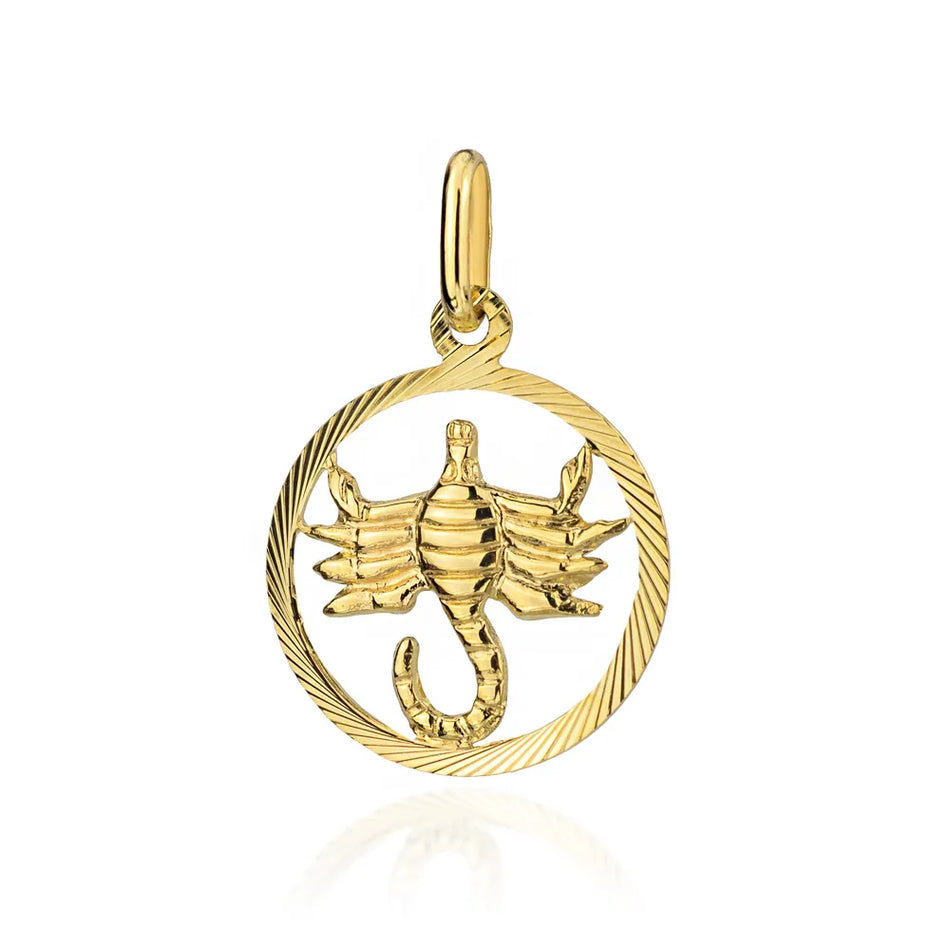 Gold Pendant Zodiac Sign Scorpio