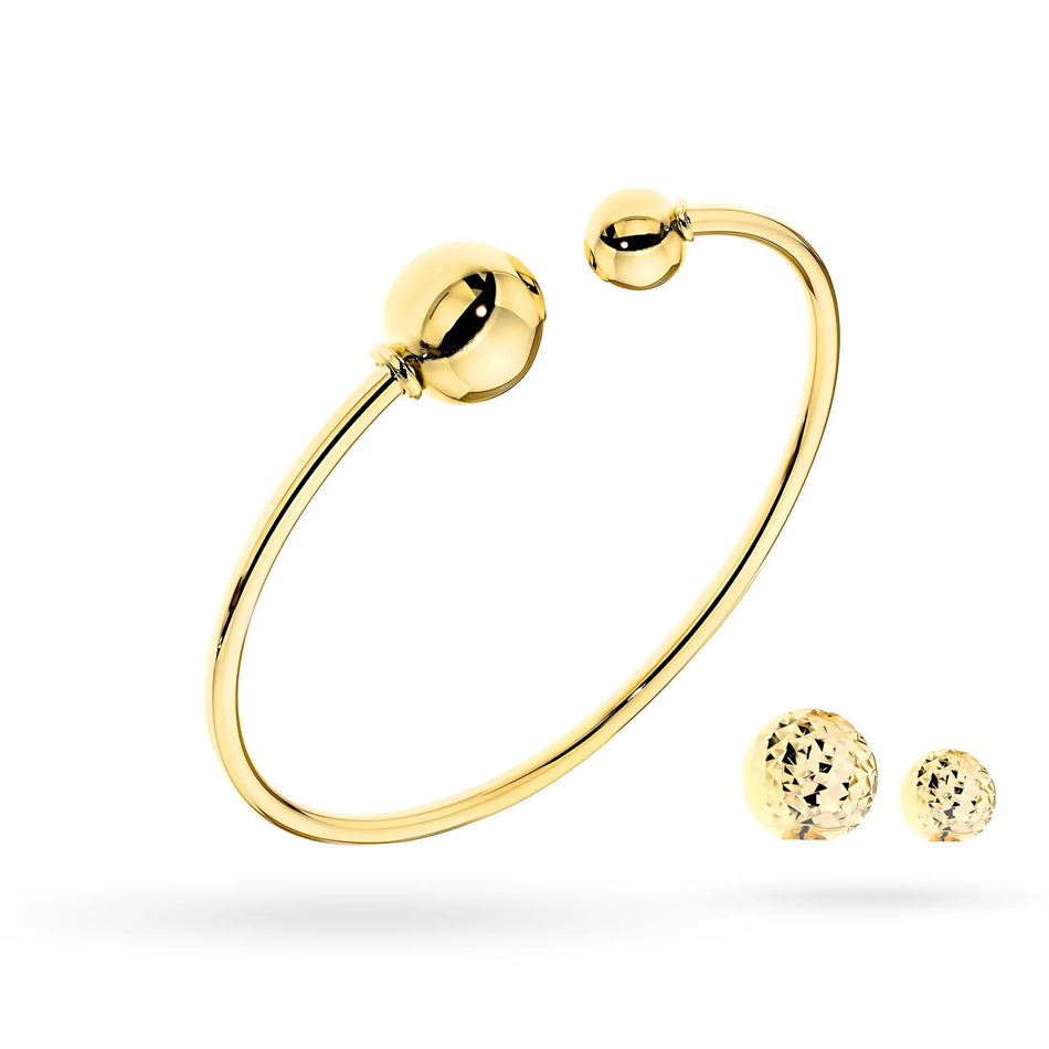 Massives Goldstarres Armband mit austauschbarem Perlen-Set