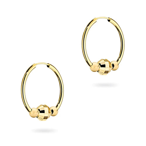 Gold Creaolen Ohrringe Kreise Perlen