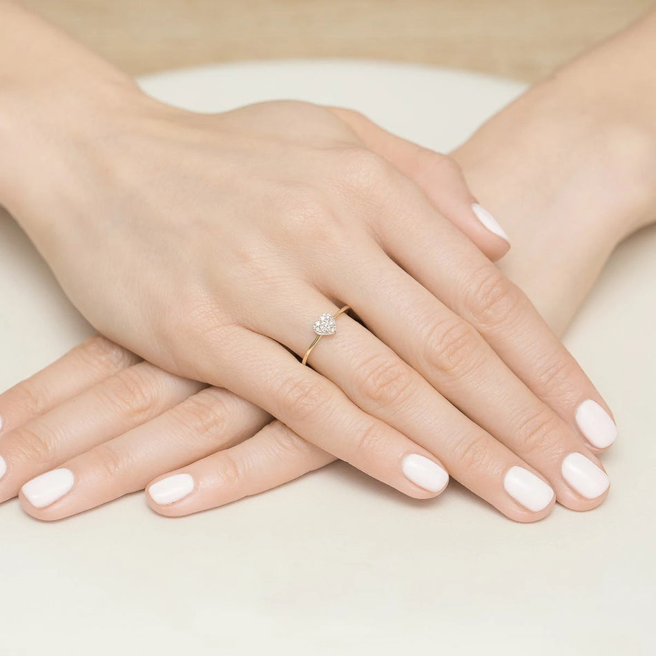 Goldring mit Zirkonia